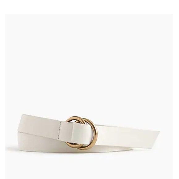 J. Crew Accessories - J. Crew Leather Loop Belt Fresh Cream